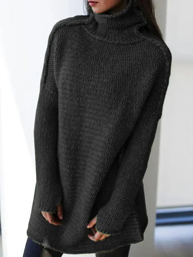 Oversize Rollkragenpullover Winter Damen
