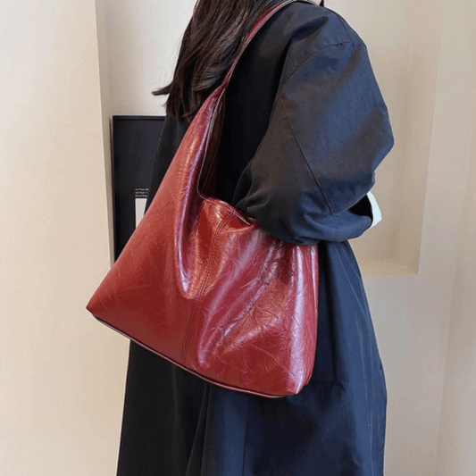 Tote-Tasche aus Gealtertem Leder mit Vintage-Charme für Frauen