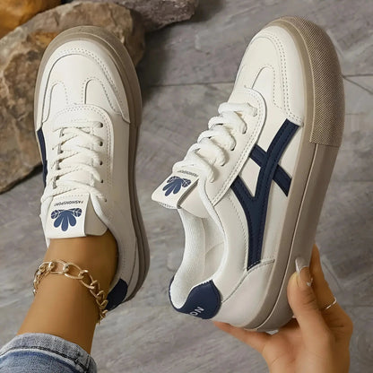 Klassische Schnürsneaker Mit Plateausohle Für Damen Winter
