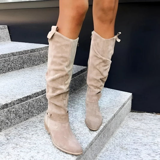Elegante Kniehohe Stiefel mit Raffiniertem Stil für Frauen