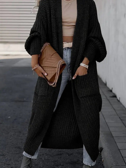 Gemütlicher Langer Gestrickter Cardigan Mantel für Winter Damen