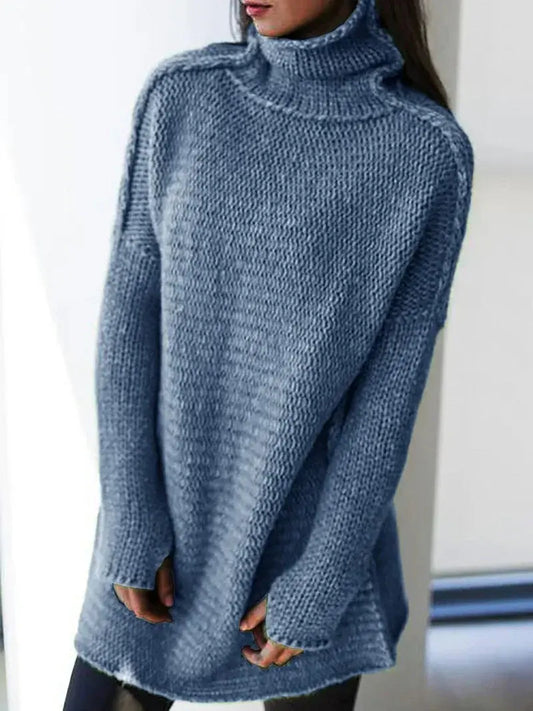 Oversize Rollkragenpullover Winter Damen