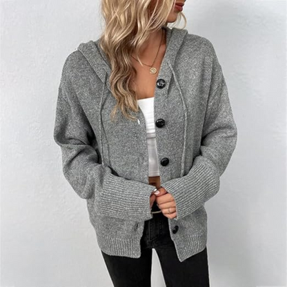 Gestrickte Strickjacke mit Knöpfen für Winter Damen