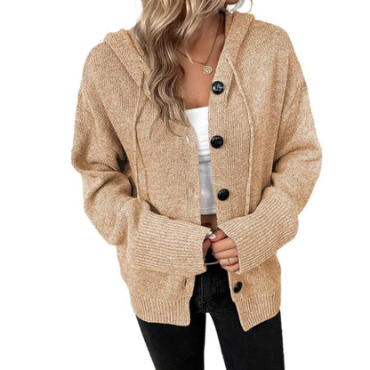 Gestrickte Strickjacke mit Knöpfen für Winter Damen