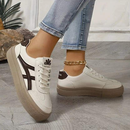 Klassische Schnürsneaker Mit Plateausohle Für Damen Winter