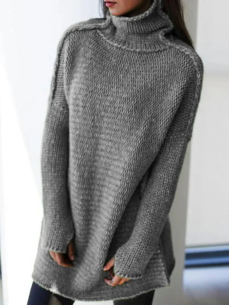 Oversize Rollkragenpullover Winter Damen