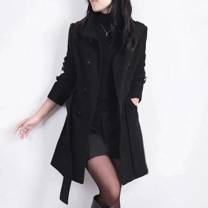 Doppelt Geknöpfter Trenchcoat Mit Gürtel Für Damen