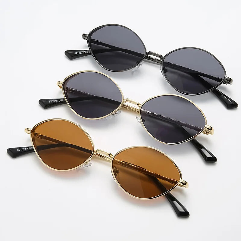 Retro Ovale UV-Sonnenbrille mit Zeitlosem Charme für Frauen