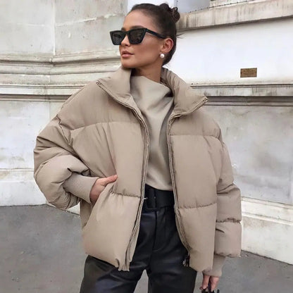 Übergroße Lässige Puffer Winterjacke Für Damen
