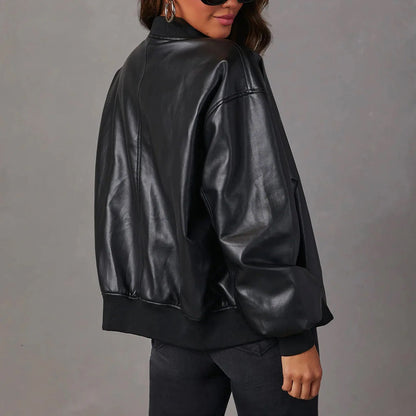 Oversized Bomberjacke für Damen Casual Chic Stil