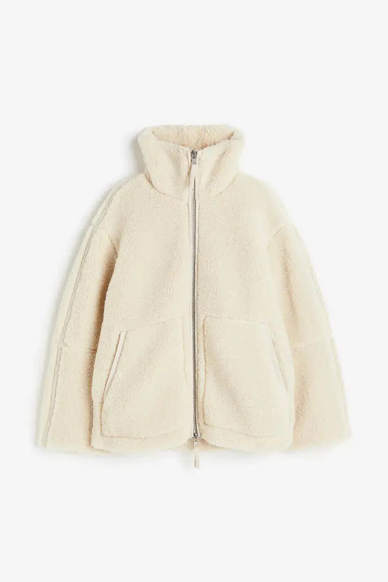 Gemütlicher Warmer Übergroßer Teddymantel Für Damen