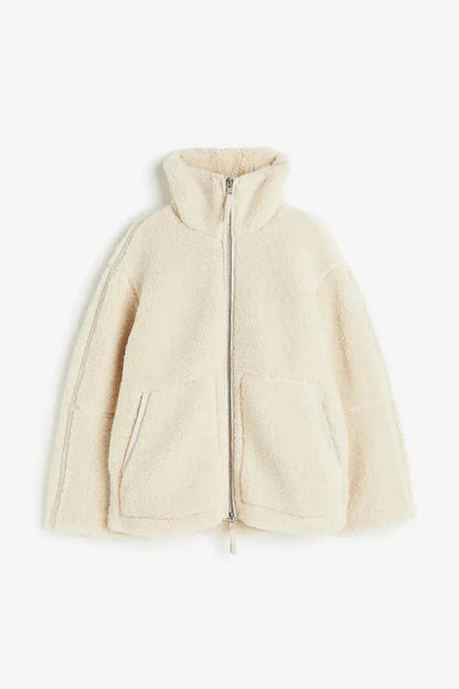 Gemütlicher Warmer Übergroßer Teddymantel Für Damen