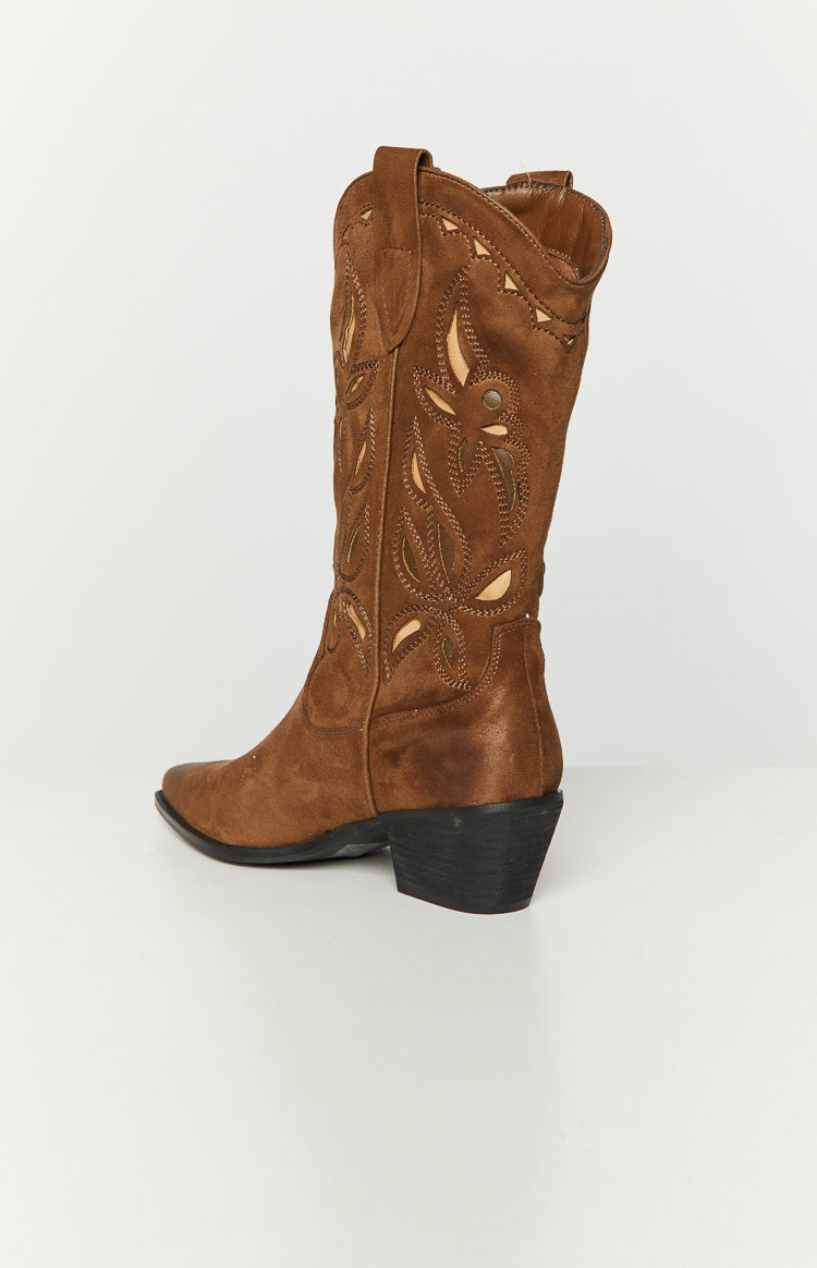 Bestickte Leder-Cowboystiefel mit Westlichem Charme für Frauen