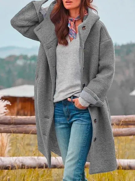 Übergroßer Wollmix Wintermantel Für Damen