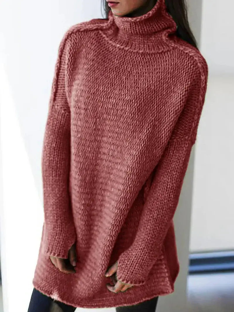 Oversize Rollkragenpullover Winter Damen