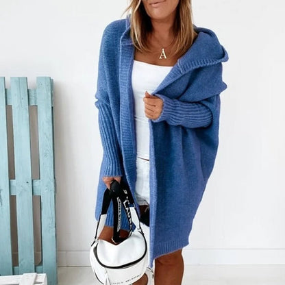 Damen-Strick-Cardigan mit Entspannter Kapuze