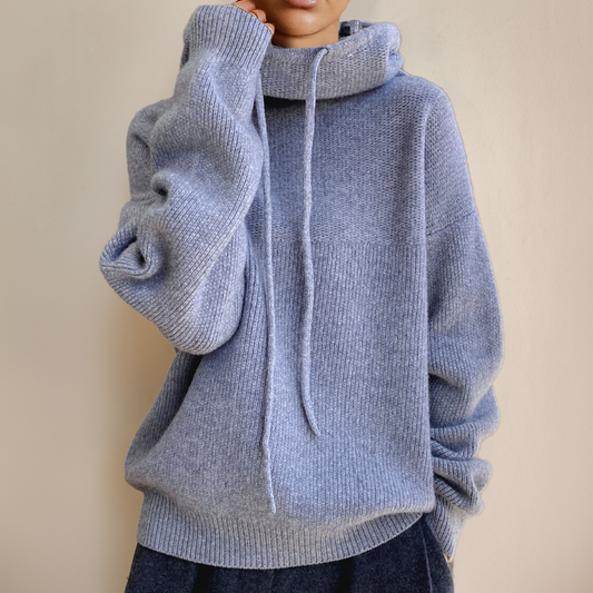 Kapuzerollkragen Weicher Strickpullover Winter Damen