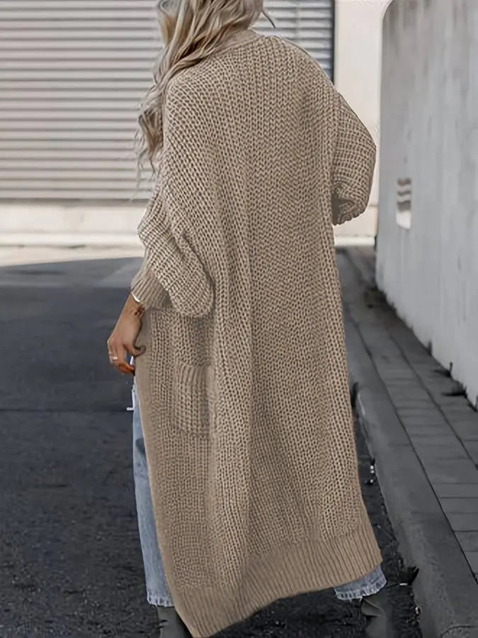 Gemütlicher Langer Gestrickter Cardigan Mantel für Winter Damen