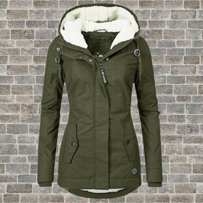 Gefütterte Parka Jacke mit Kapuze Perfekt für Winter Damen