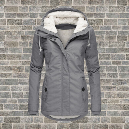 Gefütterte Parka Jacke mit Kapuze Perfekt für Winter Damen