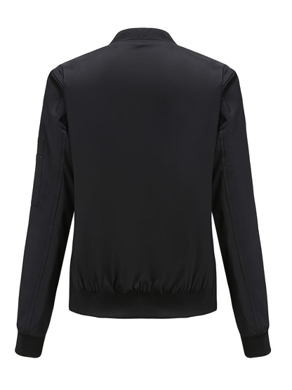 Bomberjacke Klassischer Zip-Up Freizeitlook Damen